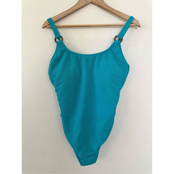 Shade and Shore Teal Swimsuit One Piece Size Medium New - Picture 3 of 6